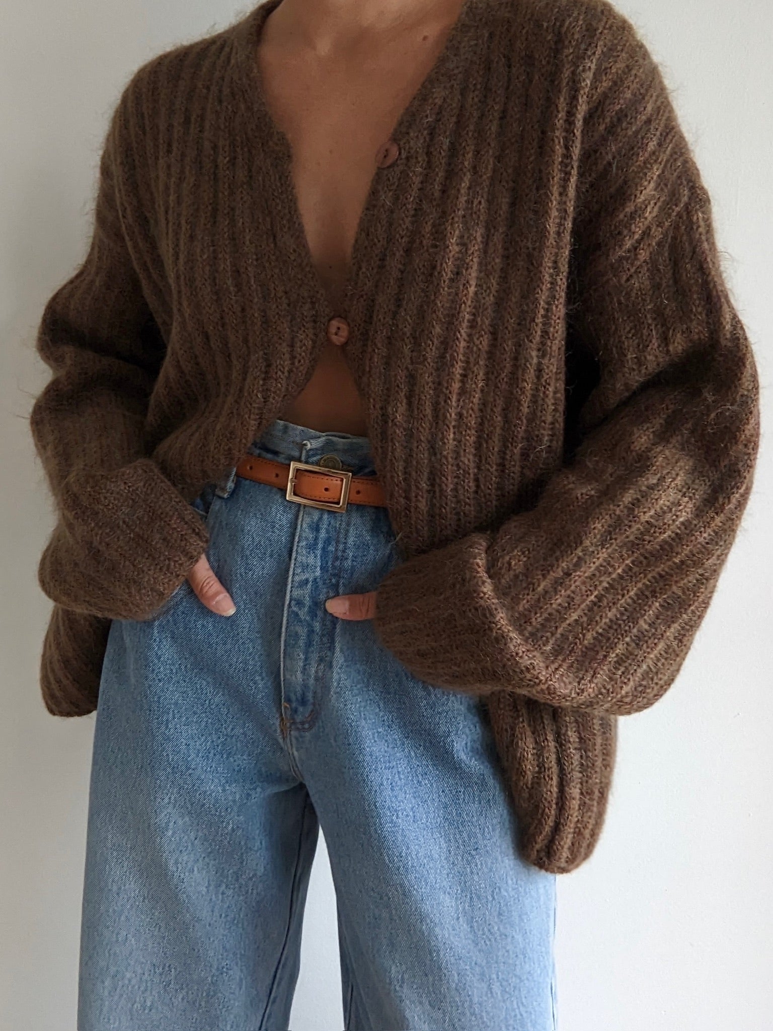 Vintage Chestnut Mohair Cardigan – NA NIN