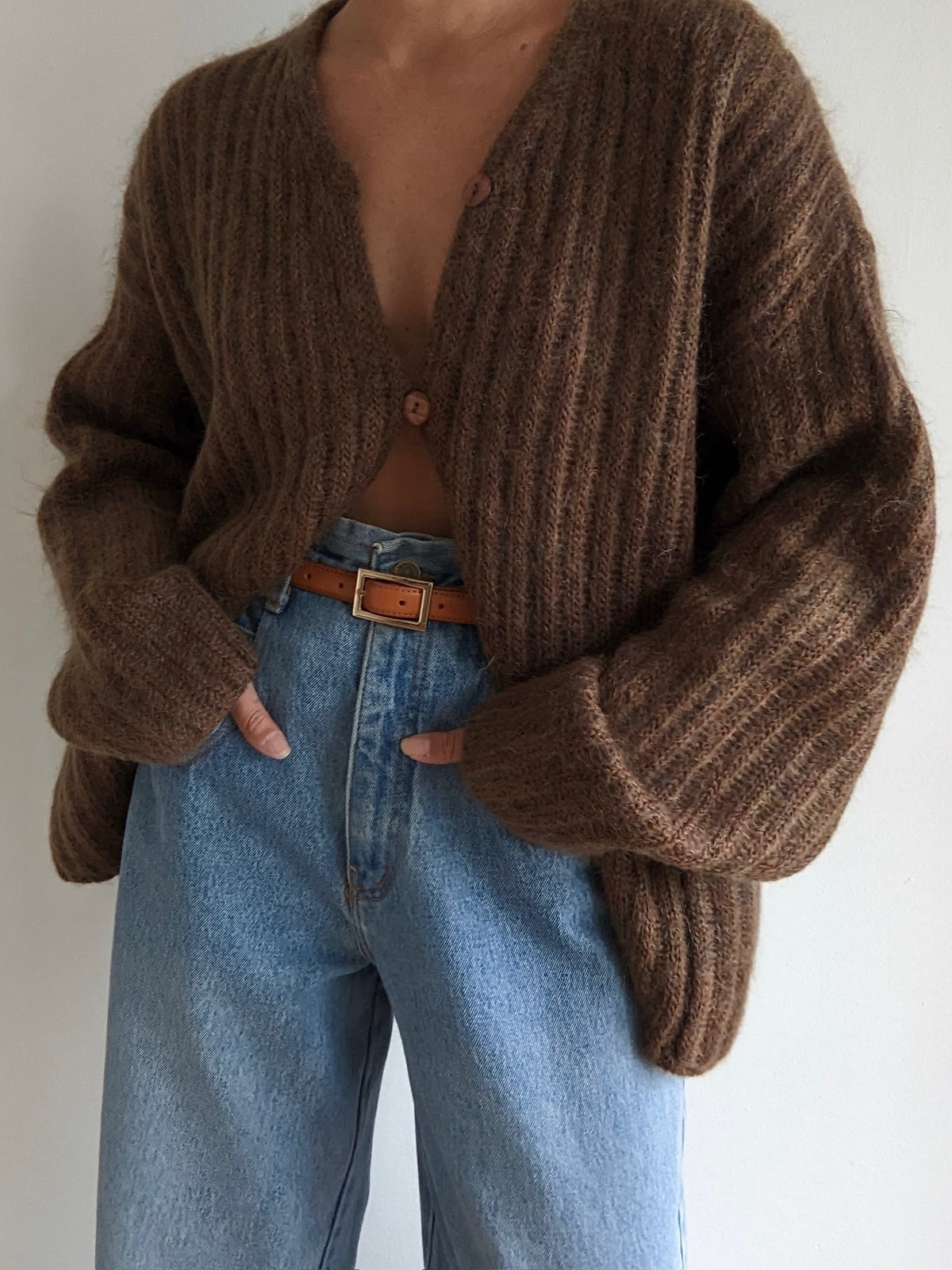 Vintage Chestnut Mohair Cardigan
