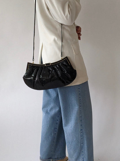 Incredible Vintage Caviar Snakeskin Leather Pouch Bag