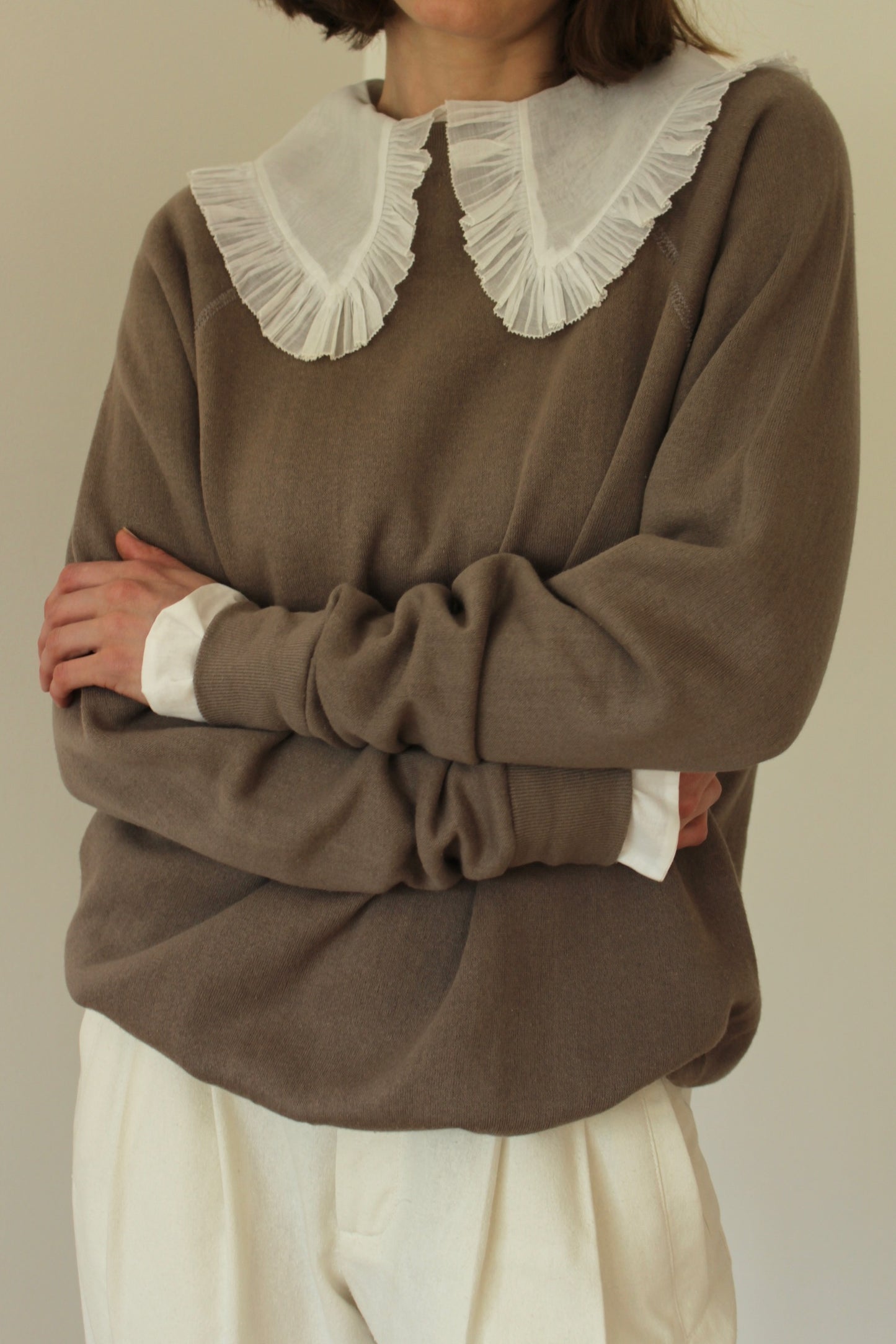 Reworked Vintage Collared Crewneck
