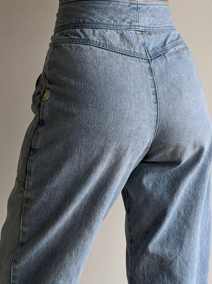 Favorite Vintage Belted Denim Cargo Pants