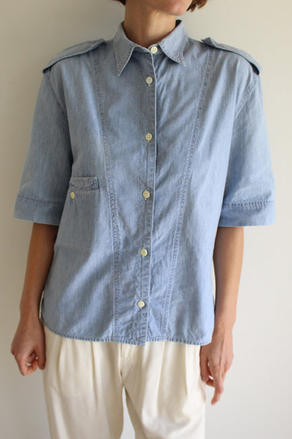 Rare Vintage Byblos Chambray Button Up