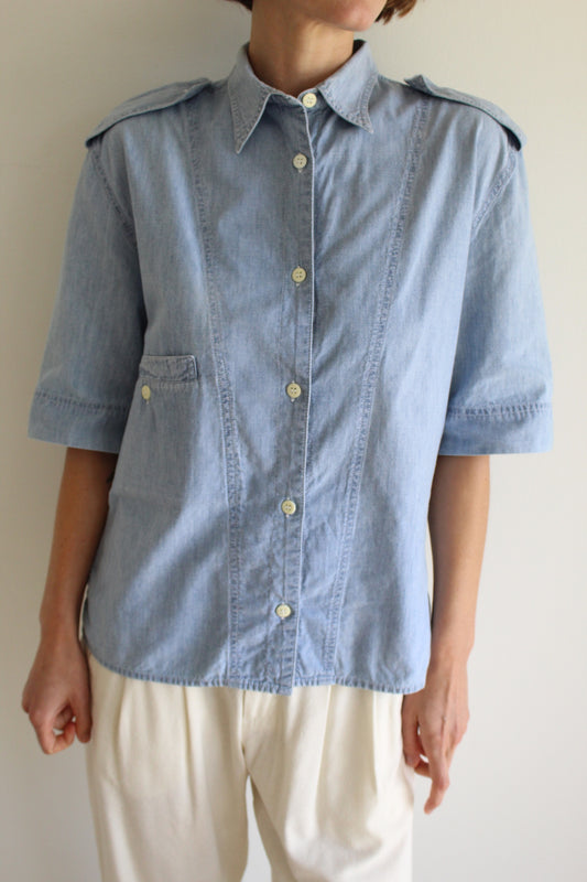 Rare Vintage Byblos Chambray Button Up