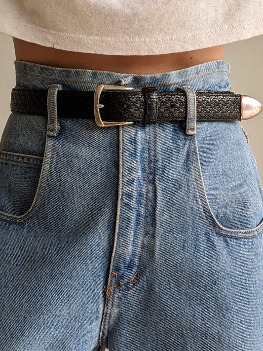 Vintage Ink Woven Leather Belt
