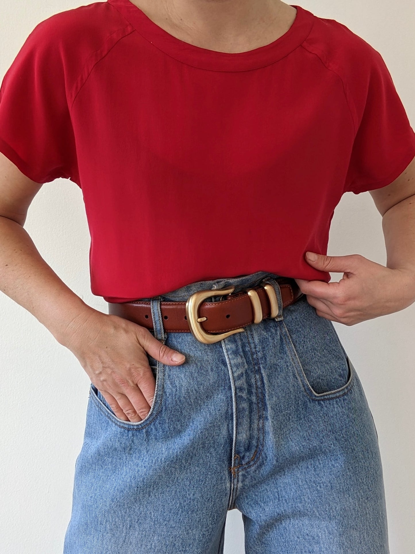 Vintage Paprika Silk Tee