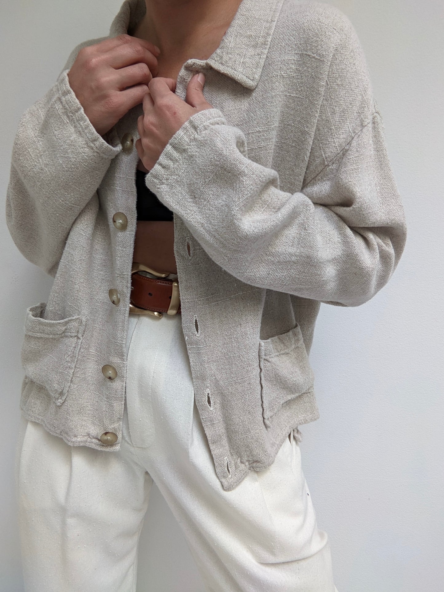 Vintage Woven Linen Day Jacket