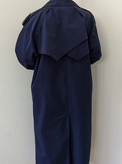 Vintage Navy Cotton Trench Coat
