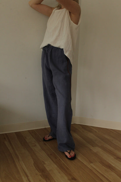 Linen Track Pants