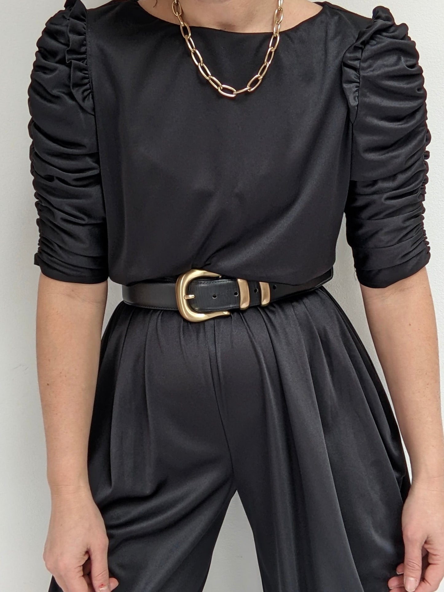 Statement Vintage Onyx Pleated Jumpsuit