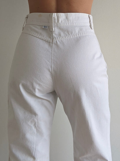 Incredible Vintage Ivory Sailor Pants