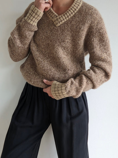 Rare Vintage Christian Dior Speckled Wool Sweater