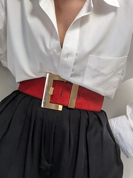 Statement Vintage Paprika Suede Belt