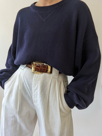Vintage Navy Cotton Sweater