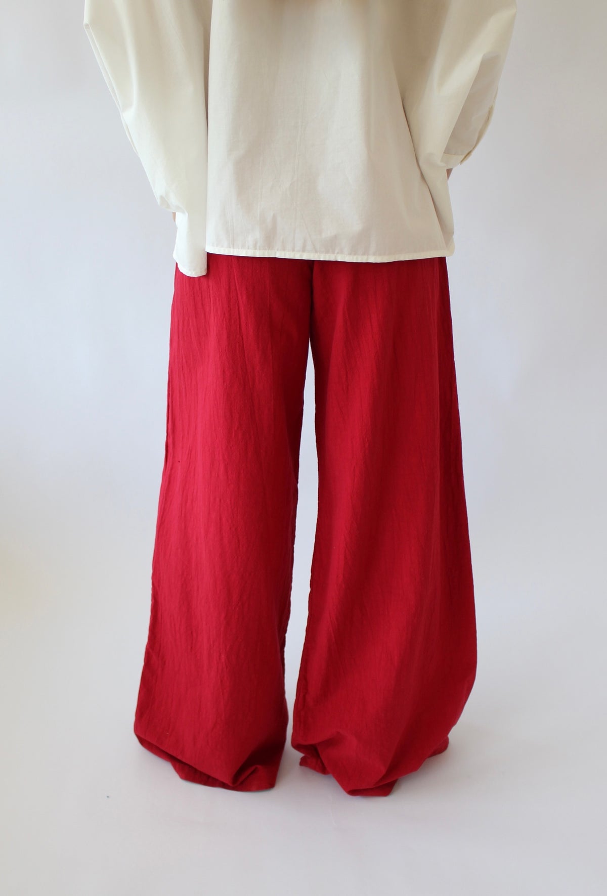 Vintage Cayenne Cotton Wide-Leg Pants