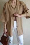 Timmy Waffled Cotton Button Up