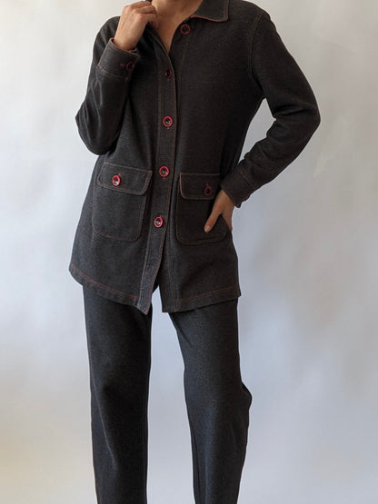 Vintage Charcoal Chore Coat & Pant Set