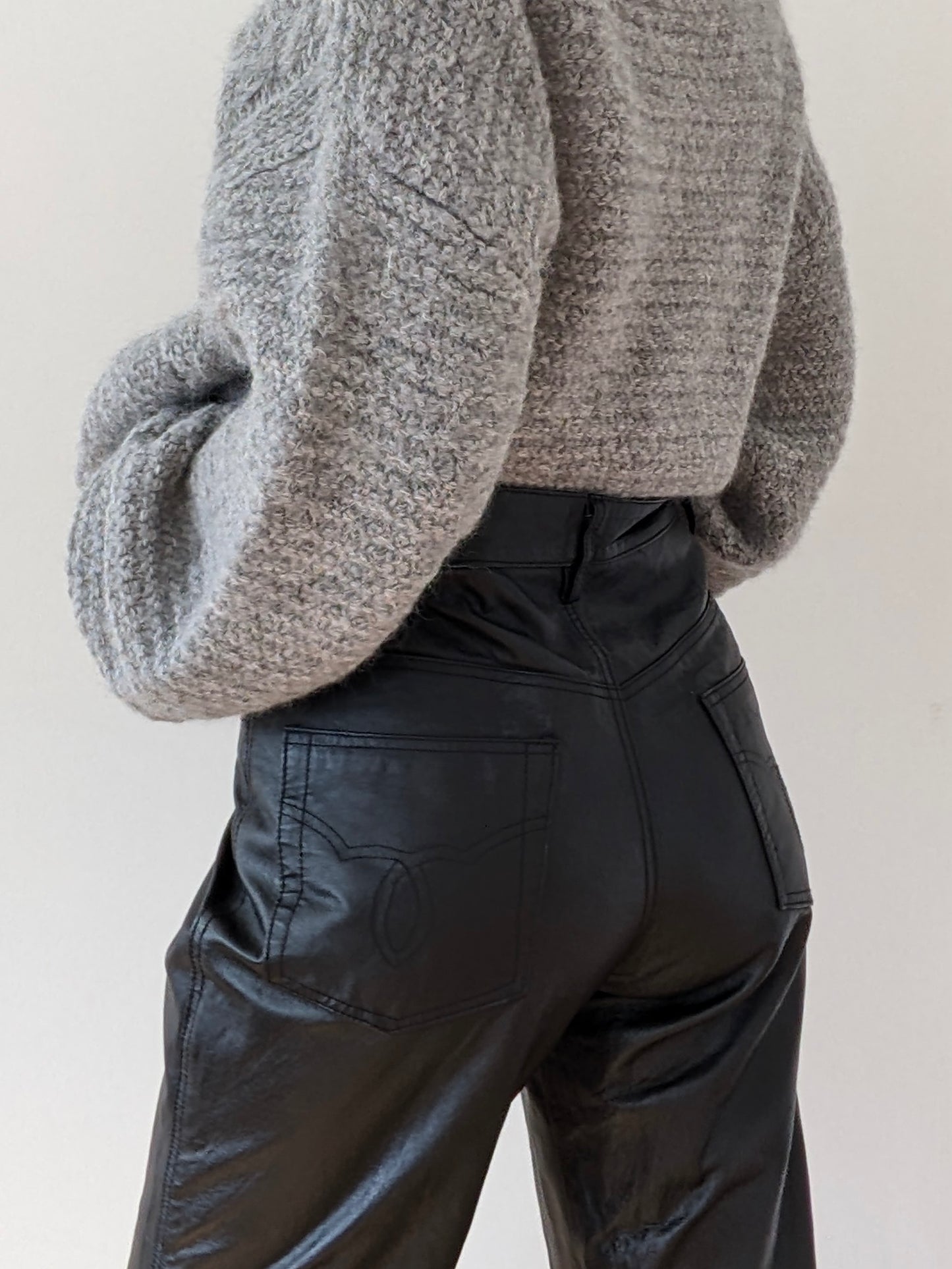 Amazing Vintage Caviar Leather Pant