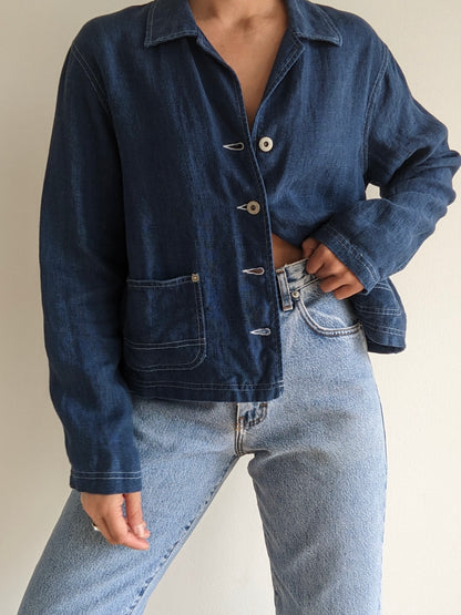 Vintage Ocean Woven Linen Jacket