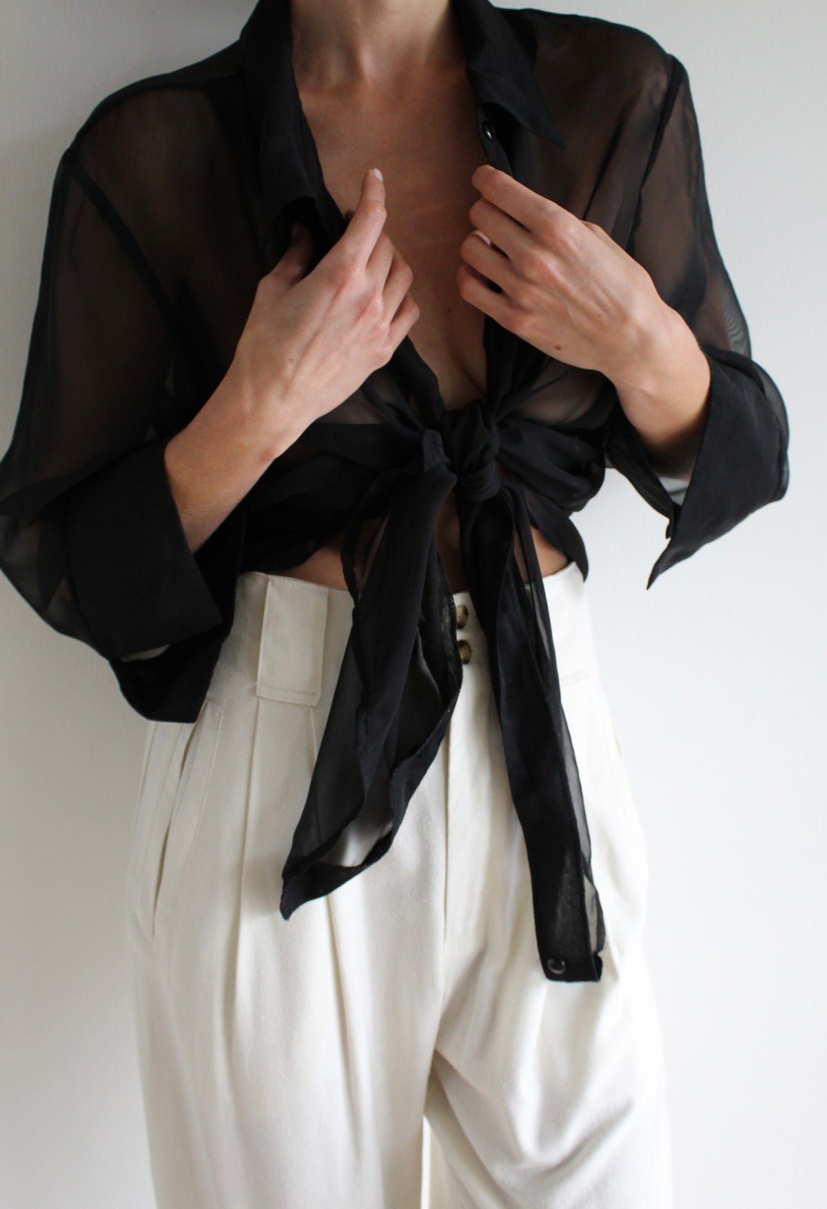 Vintage Sheer Onyx Blouse