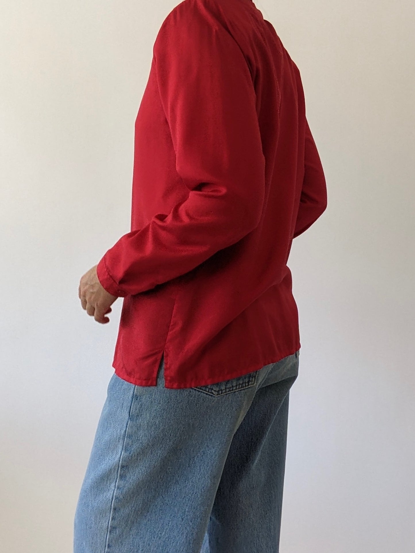 Vintage Chili Silk Blouse