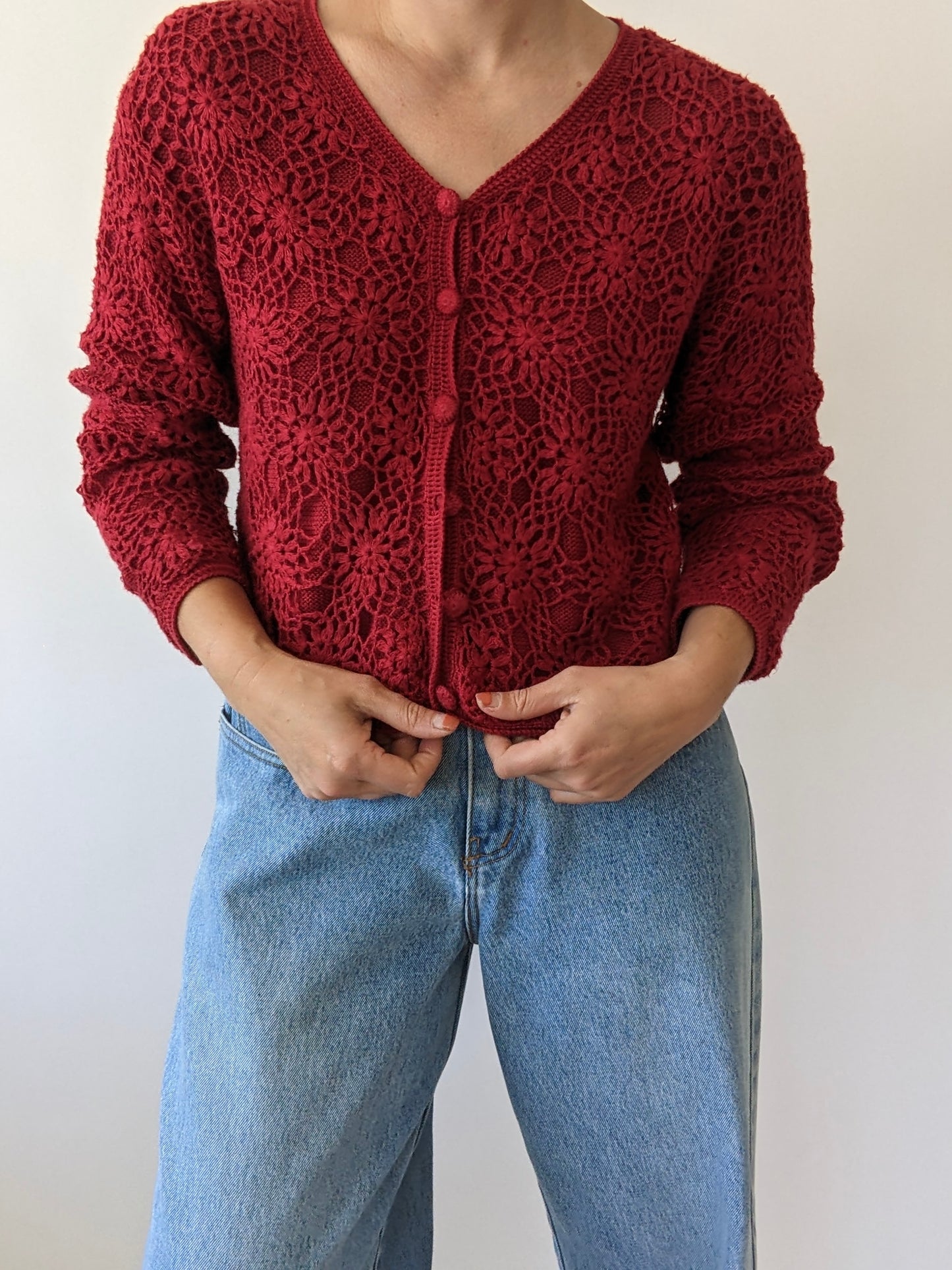 Vintage Jam Crocheted Cardigan