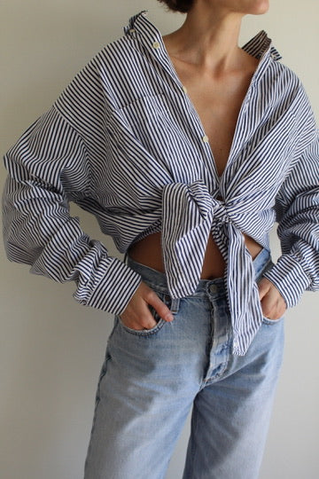 90s Striped Burberrys Button Down Shirt