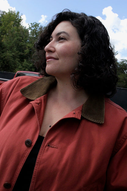 Vintage Brick Cotton Chore Coat