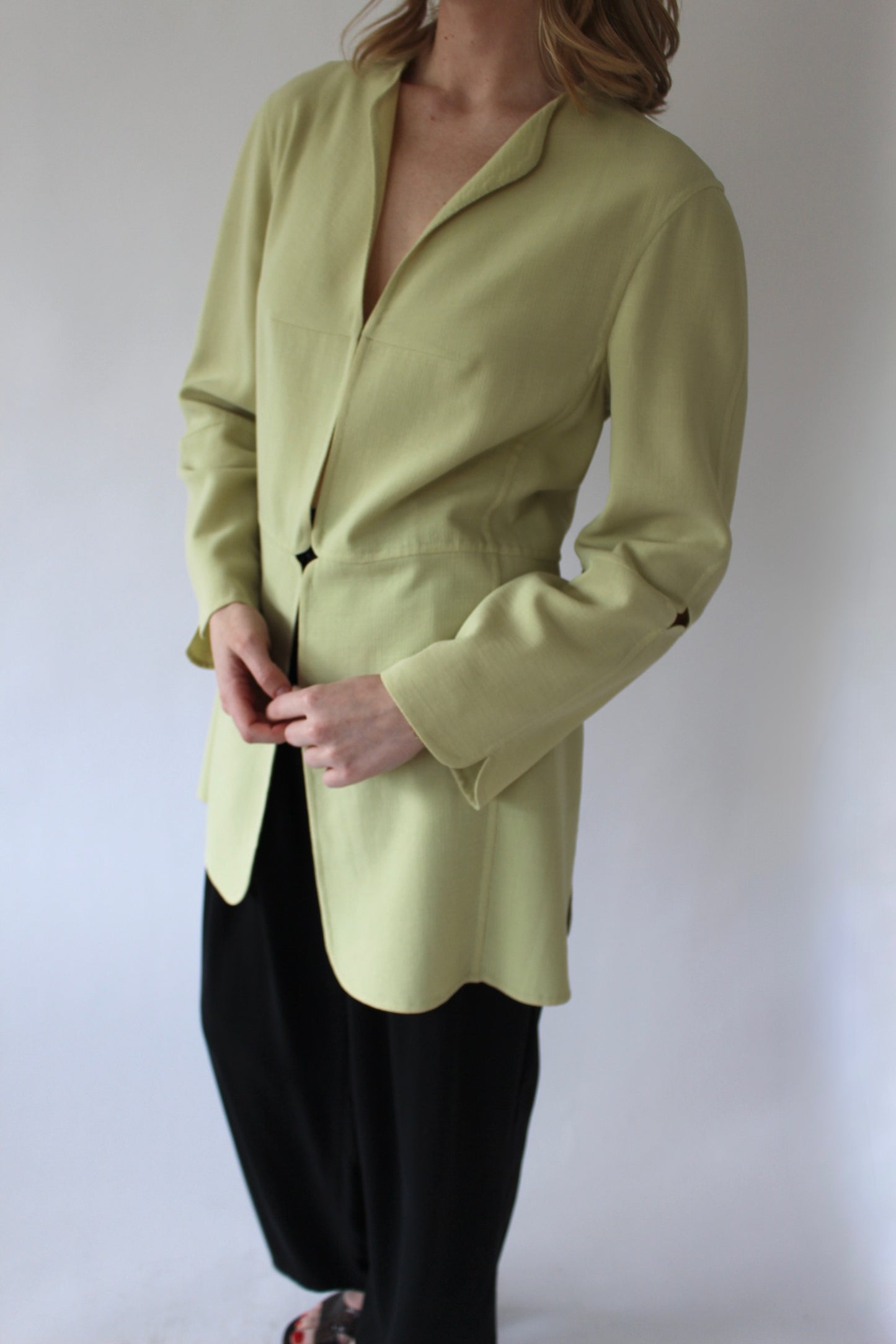 Vintage Chado Ralph Rucci Pistachio Cut-Out Jacket