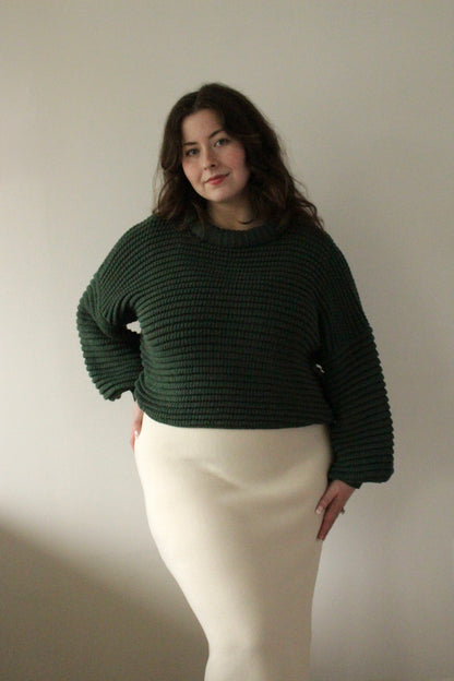 Romy Pima Cotton Balloon Sleeve Sweater