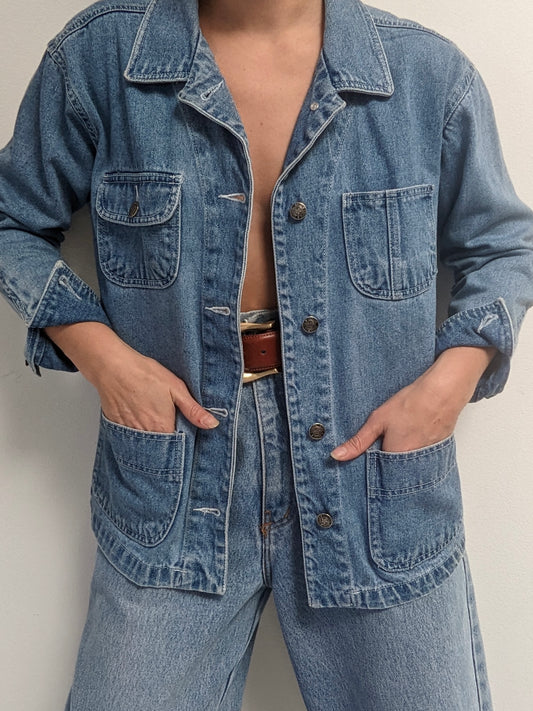 Vintage Petite Denim Chore Coat
