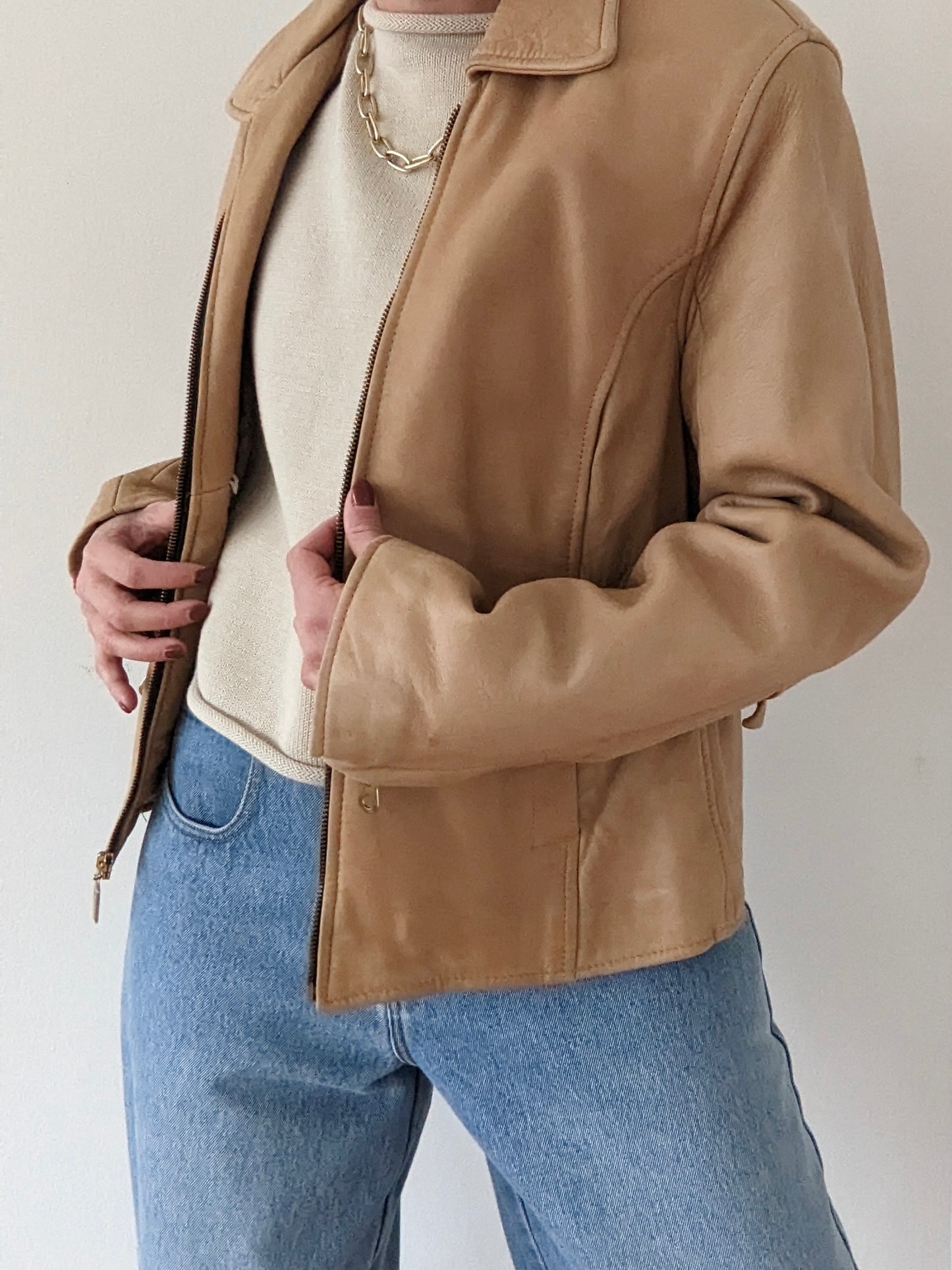 Rare Vintage Durango Sand Leather Jacket