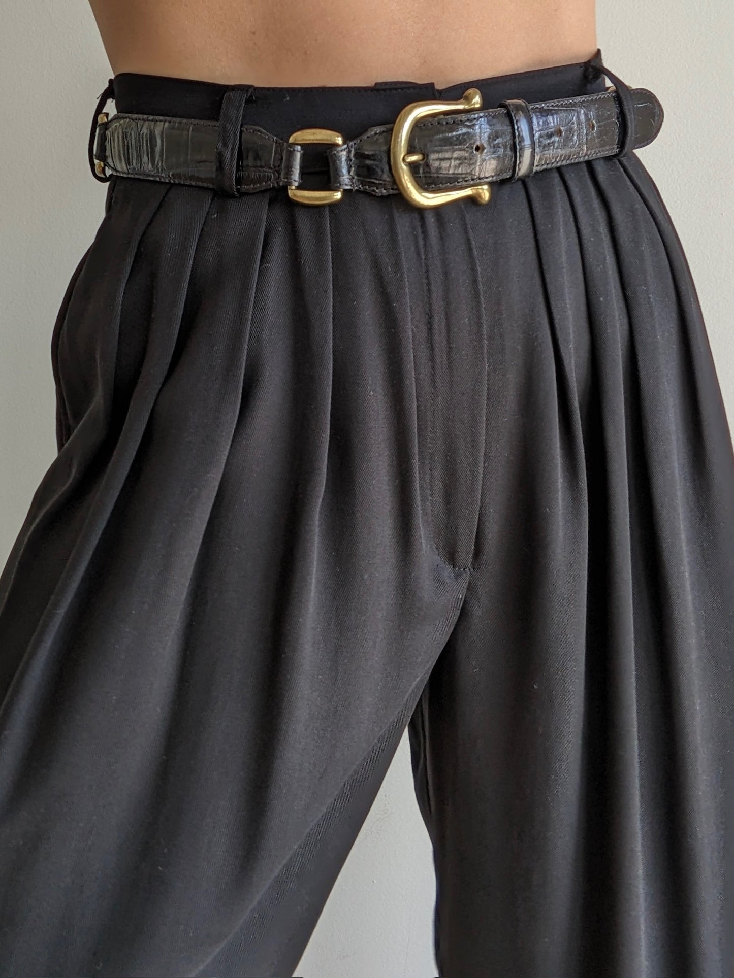 Vintage Segmented Italian Leather Belt