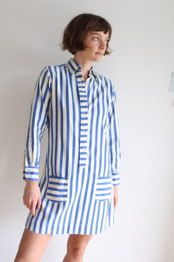 Favorite Vintage Striped Mini Shirtdress