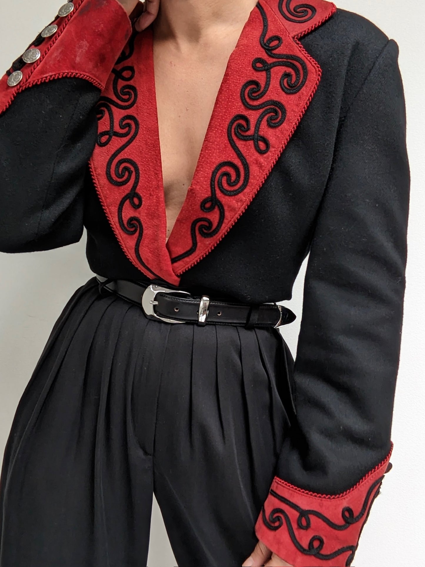 Favorite Vintage Wool & Suede Crop Jacket