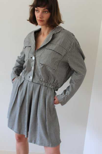 Incredible Vintage Gingham Jacket & Shorts Set