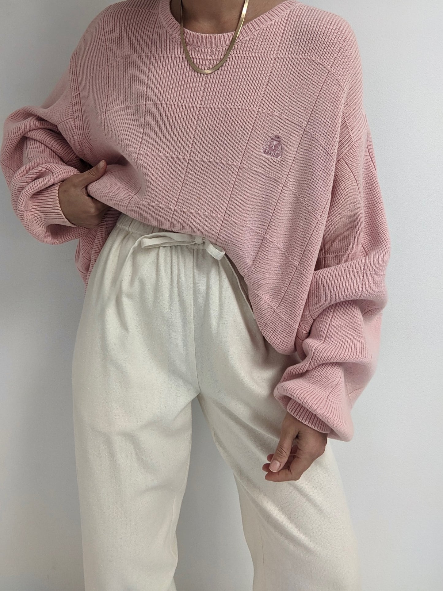 90s Blush Cotton Sweater