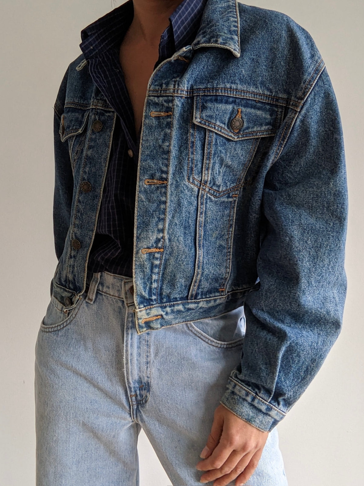 90s Gap Cropped Denim Jacket
