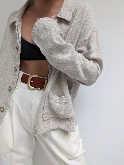 Vintage Woven Linen Day Jacket