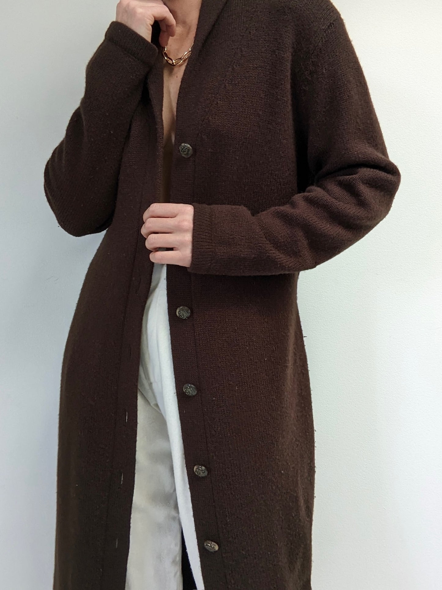 Vintage Belted Ralph Lauren Lambswool Knit Coat