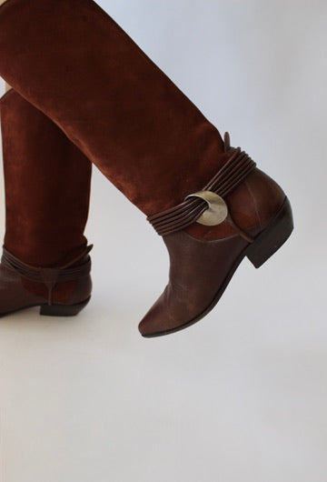 90s Italian Suede Western Boots