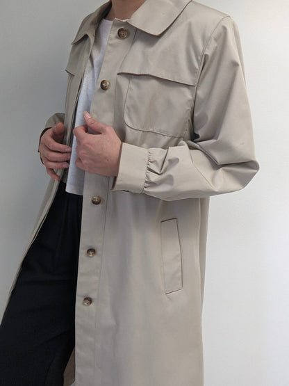 Vintage Belted Khaki Trench Coat