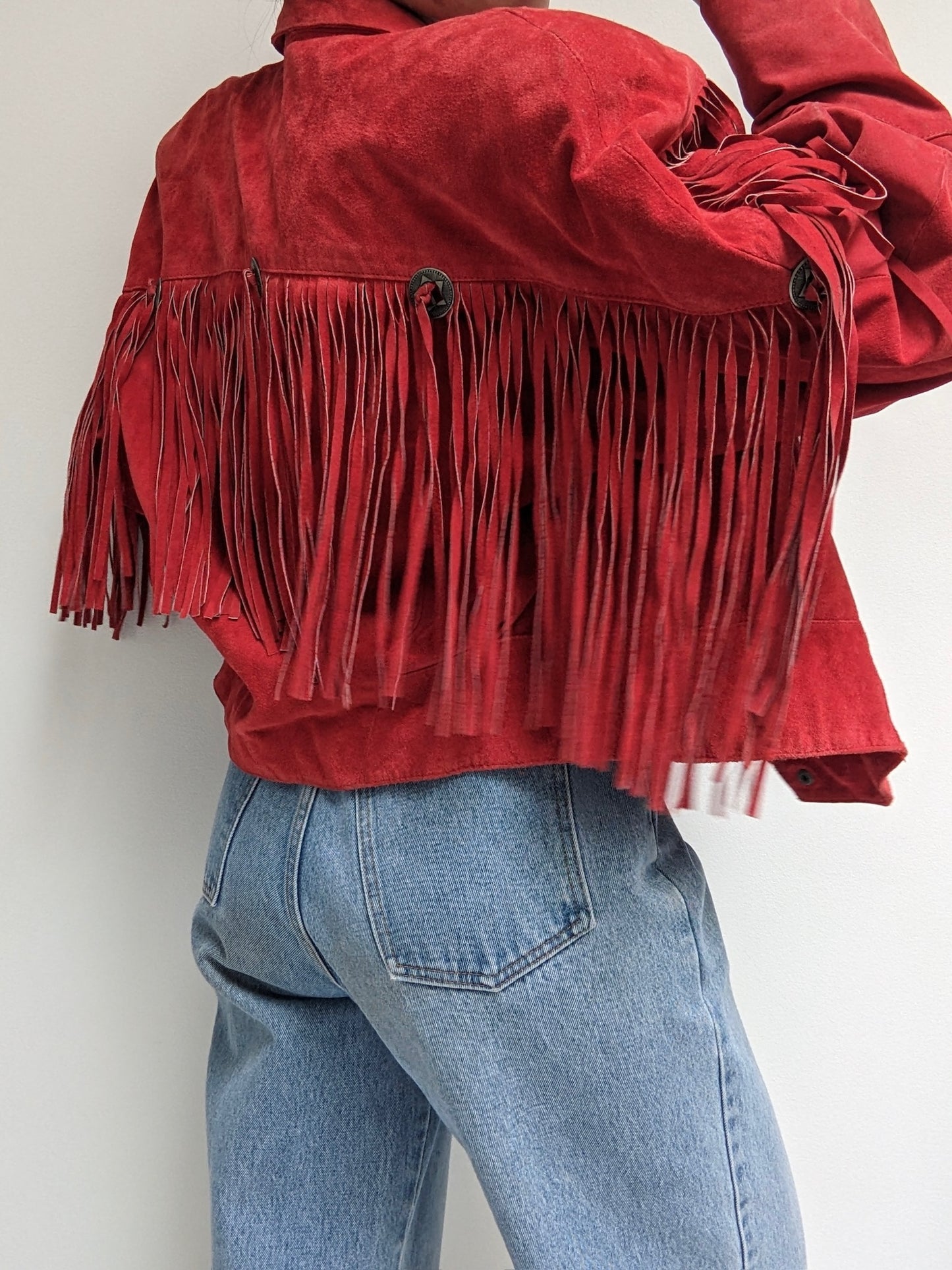 Rare Vintage Cayenne Fringe Suede Jacket