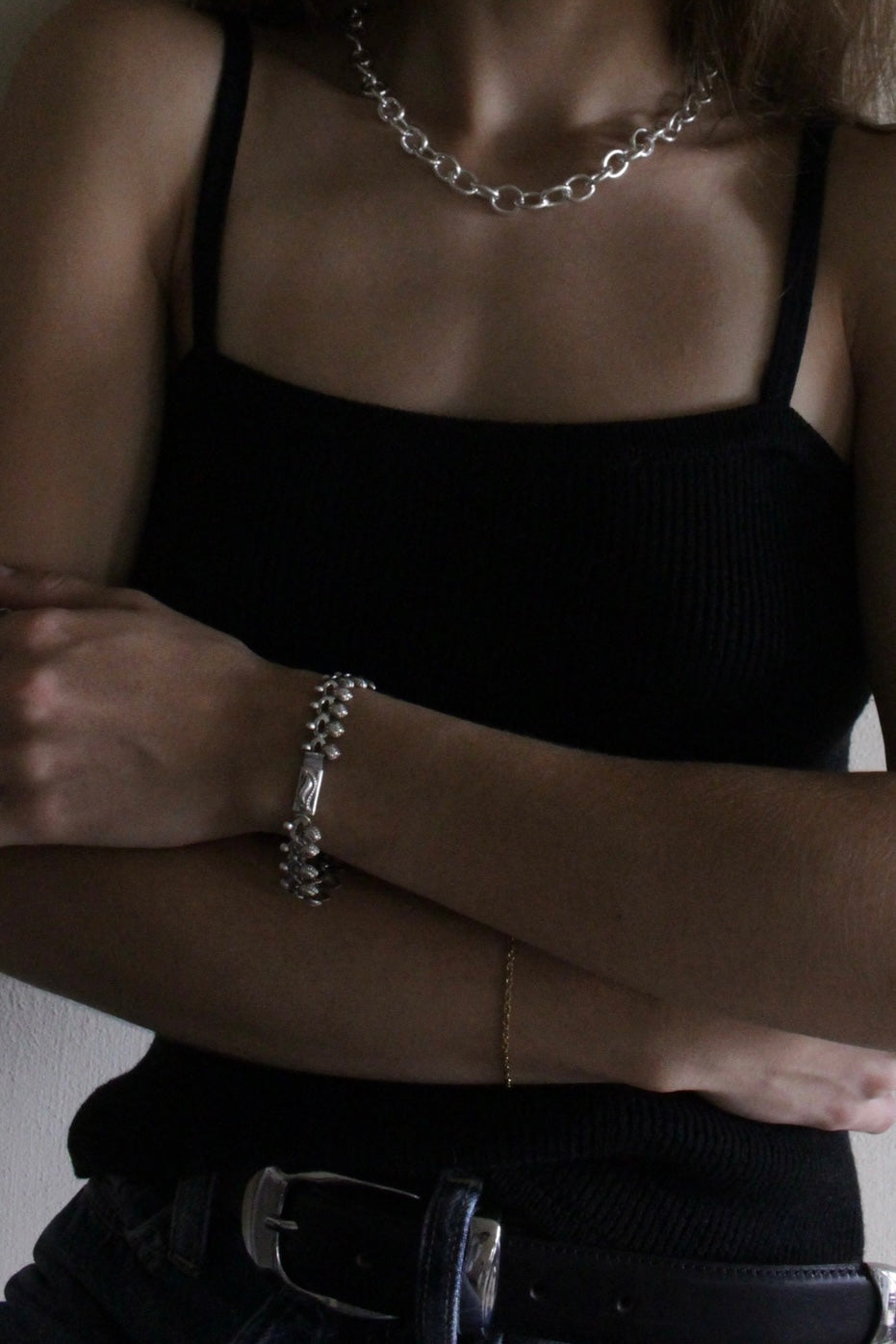 Sweet Vintage Sterling Silver Fish Charm Bracelet