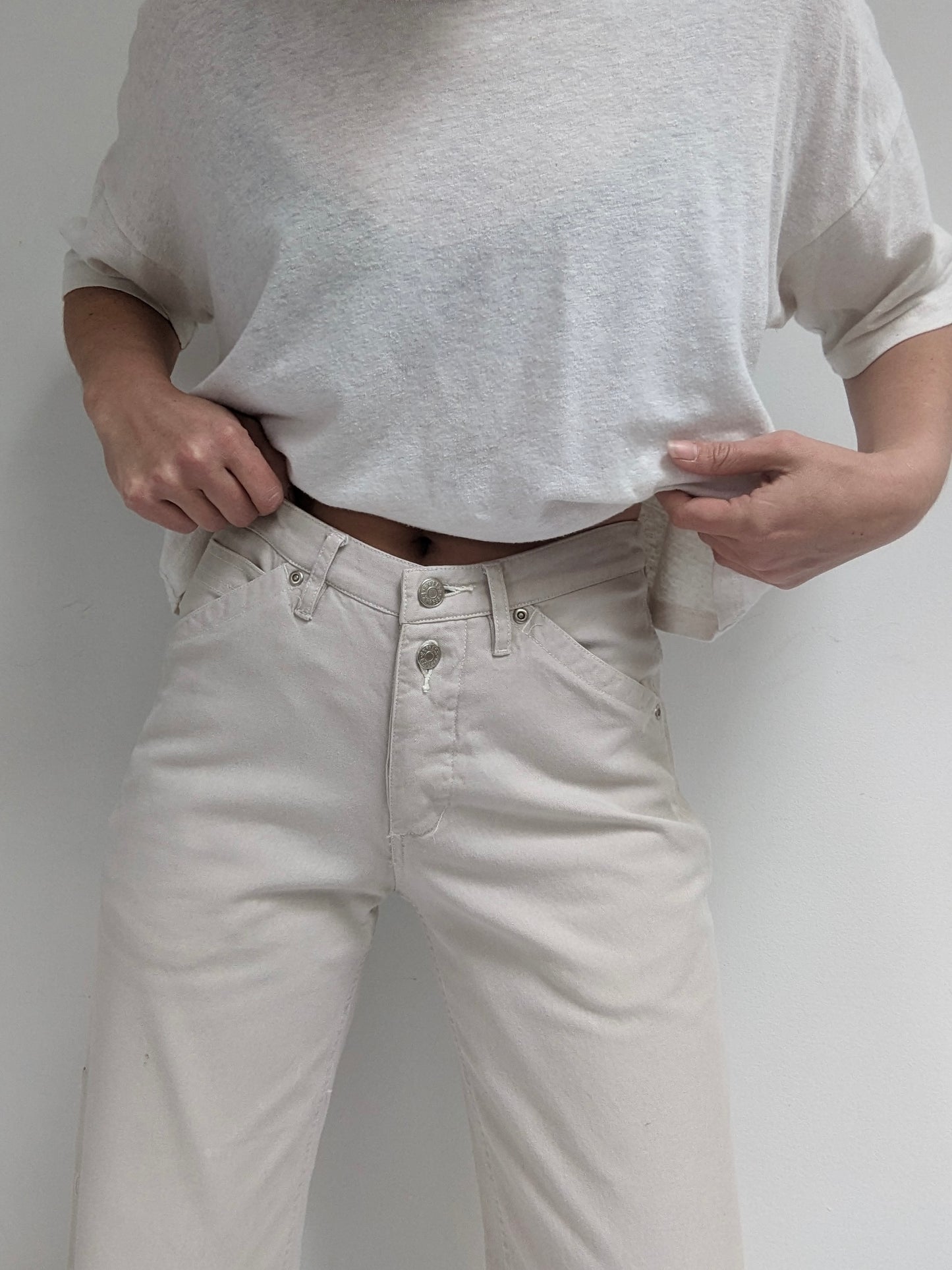 90s Khaki Cotton Wide Leg Pant
