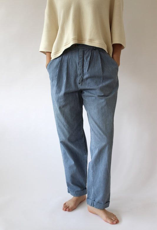Vintage Sky Striped Trousers
