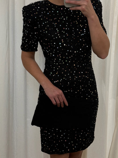 Beautiful Vintage Embellished Silk Dress