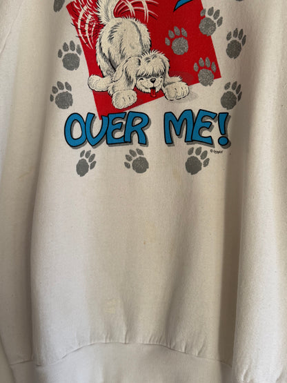 Vintage "My Dog Walks All Over Me" Graphic Sweatshirt