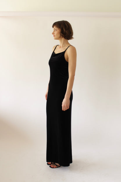 Gorgeous Vintage Caviar Velvet Evening Dress