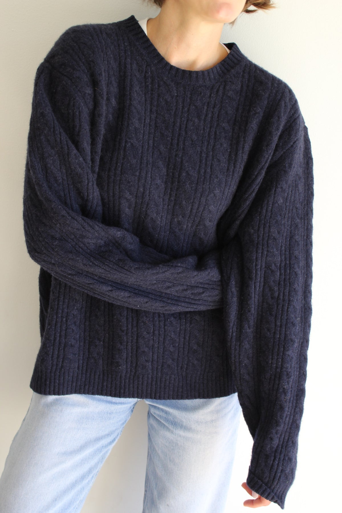 Vintage Wool & Cashmere Cable Knit Sweater