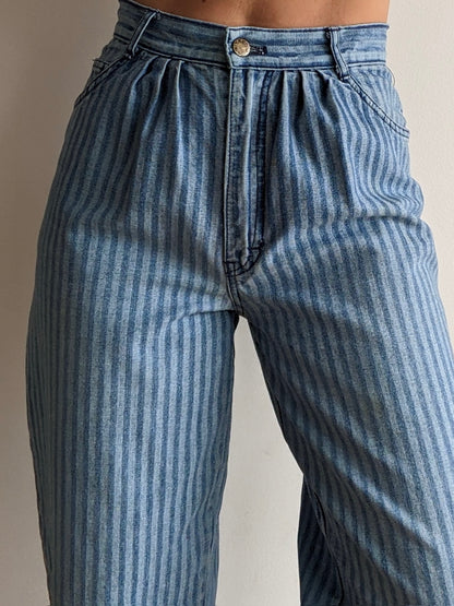 Favorite Vintage Railroad Striped Gitano Denim